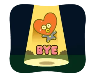 👋 1c12f98a BYE cartoon, farewell, cute, saying goodbye telegram sticker