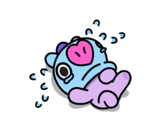 😭 a2b48c08 Mang BT21 BT21, Mang, crying, sad, cute, cartoon telegram sticker