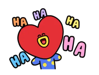😂 f28dbfc0 HA cartoon, heart, laughing, happy, emoji telegram sticker