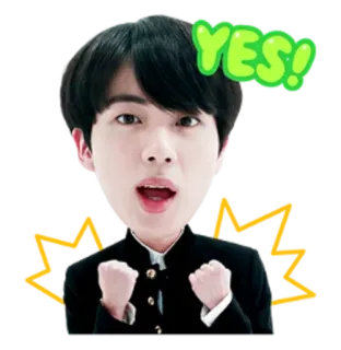 ✊ 7dcb9d72 YES! yes, agreement, approval, kpop, happy, positive, success telegram sticker