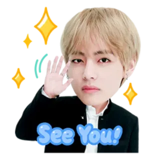 🖐 82da1cd8 See You! K-pop, idol, stars, celebrity, person, greeting, see you, farewell telegram sticker