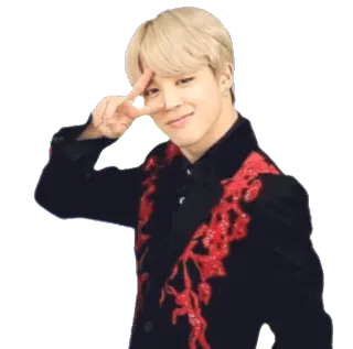 ✌️ bba3022e Jimin kpop, jimin, bts, singer, peace sign, idol telegram sticker