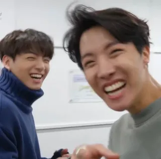 😂 3e142ebf men, laughing, happy, indoors, friendship, korean telegram sticker