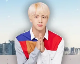 🙏 48827d76 Jin kpop, bts, idol, singer, artist, asian, celebrity telegram sticker