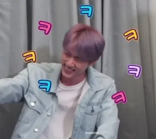 😂 4d1b6f87 Jin person, kpop, idol, male, cheerful, smile telegram sticker