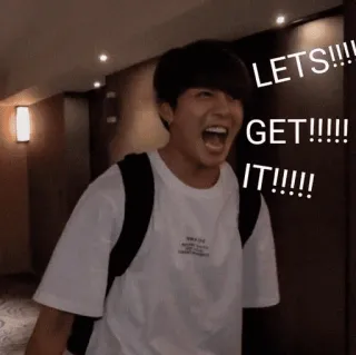 😍 825b9beb LETS!!!! GET!!!! IT!!!! excitement, celebration, lets go, encouragement, enthusiasm telegram sticker