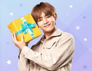 🎁 da20d869 person, gift, stars, smiling, happy, cute telegram sticker