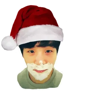 🎅 e18ebe6e クリスマス, サンタ帽子, ポートレート, お祝い, 冬, ホリデー, 人物 telegram sticker