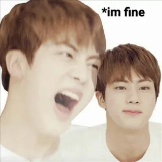 😀 2cc3bb9f Jin *im fine kpop, 歌手, ミーム, 面白い, イケメン telegram sticker