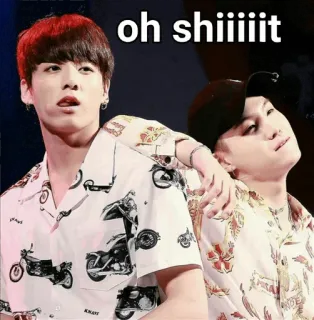 😈 9595e4df oh shiiiit kpop, ステッカー, 音楽, bts, 面白い, ミーム telegram sticker