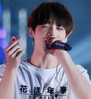 ❤ b5838ade Jungkook 花様年華 K-POP, 指ハート, 音楽, BTS telegram sticker