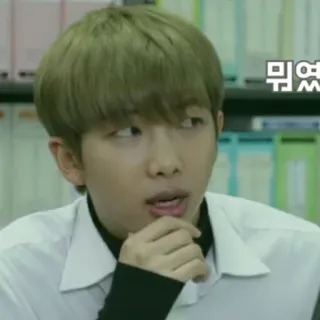 😵 5d6a7160 뭐영 hombre, pensando, cara, coreano, expresión, persona telegram sticker