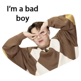 😈 61b15bbc I'm a bad boy ワル, 面白い, ミーム telegram sticker