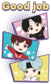 👏 3970cfa8 Good Job ทำได้ดี, การ์ตูน, ให้กำลังใจ, เชิงบวก telegram sticker