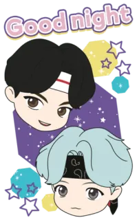 🌙 501f2ee7 Good night ราตรีสวัสดิ์, ดาว, การ์ตูน, กลางคืน, น่ารัก, สวัสดี telegram sticker