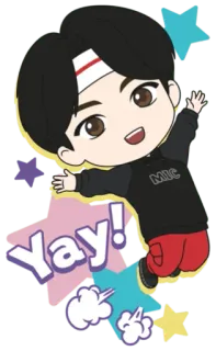 🙌 e010d805 Yay! ให้กำลังใจ, การเฉลิมฉลอง, มีความสุข, การ์ตูน, ร่าเริง, บวก telegram sticker