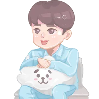 😊 4540151e korean pop, cute, cartoon, character, boy telegram sticker