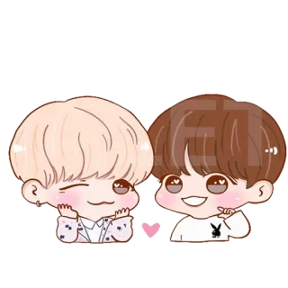 😊 a3cdc1d5 cartoon, cute, chibi, kawaii, friendship, manga telegram sticker