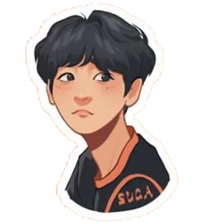 ☹️ a4402143 Suga SUGA K-pop, Music, Singer, Person, Portrait telegram sticker