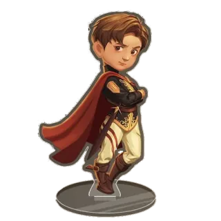 😊 bec49395 character, boy, cape, prince, cartoon, standing telegram sticker