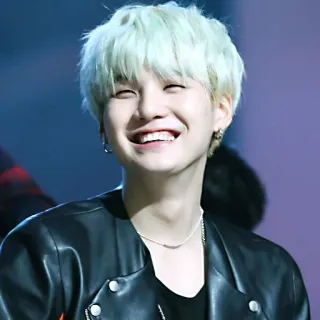 😁 a7f584f7 Suga K-Pop, muziek, BTS, muzikant, zanger, idool, Min Yoongi, Aziatisch telegram sticker