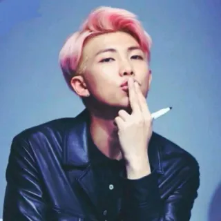 😘 af775ea1 RM RM, BTS, K-pop, muziek, roze haar, persoon, beroemdheid telegram sticker