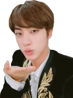 😘 0843f128 Jin K-pop, ca sĩ, BTS, thần tượng, đẹp trai, nghệ sĩ, âm nhạc, Jin telegram sticker
