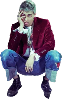 🤔 a3f9e5ed RM RM, BTS, K-pop, Âm nhạc, Thần tượng, Ca sĩ, Rapper, Hàn Quốc telegram sticker