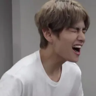 🎋 a330613a orang, pria, berteriak, ekspresi, tertawa, pria, mulut terbuka whatsapp sticker