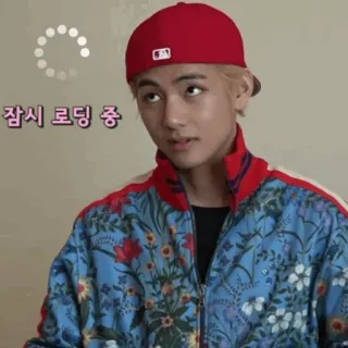 🎋 ccd17a3e 잠시 로딩 중 kpop, menunggu, memuat, korea, pria whatsapp sticker