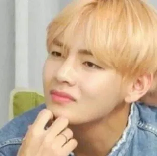 😏 277c4e73 V K-Pop, BTS, Kim Taehyung, zanger, idool, persoon telegram sticker