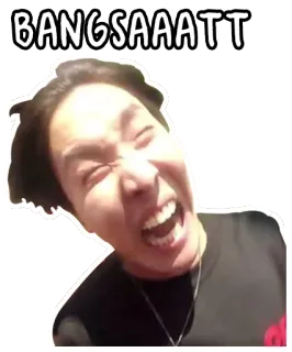 😵 1ef1173e BANGSAAATT 밈, 웃긴, 표정, Bangsat telegram sticker