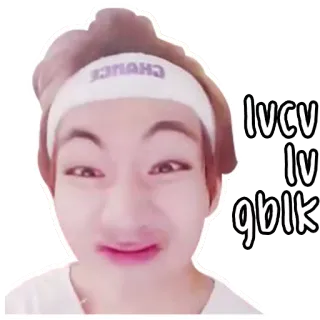 😀 df06080b lvcw lv gblk k팝, 아이돌, 스티커, 아시아, 연예인, 밈 telegram sticker