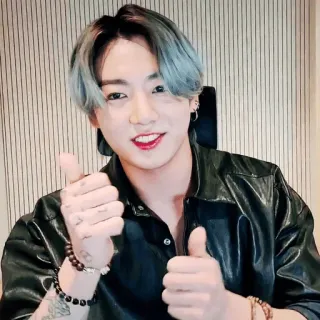 👍 169149f5 Jungkook Jungkook, BTS, K-pop, Pouce levé, Idole, Chanteur, Coréen, Célébrité whatsapp sticker