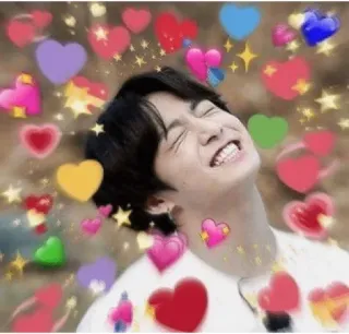 🐰 615bb049 amour, coeurs, kpop, mignon, joyeux, personne, affection whatsapp sticker