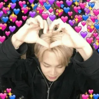 💙 b21e8178 coeurs, amour, kpop, idole, doigts, portrait whatsapp sticker