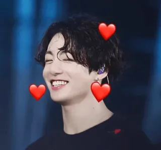 💘 c755ed51 Jungkook Kpop, Jungkook, Cœur, Idole, Chanteur, BTS whatsapp sticker