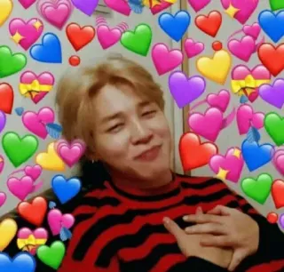 🤎 c7daca0f Jimin kpop, jimin, coeurs, amour, fan, idole, mignon whatsapp sticker