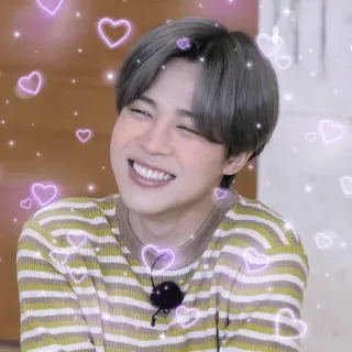 🥰 d339bd27 Jimin kpop, jimin, bts, coeurs, souriant, personne, célébrité whatsapp sticker