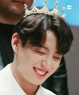 👑 3b878244 man, crown, smile, person, jewelry whatsapp sticker