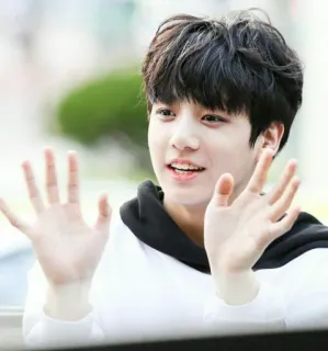 👋 e87eba21 Jeon Jungkook kpop, jungkook, bts, singer, idol, asian whatsapp sticker