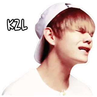 😭 c9609431 KZL personne, contrarié(e), chapeau blanc, pleurant, triste, KZL telegram sticker