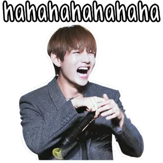 🤣 f0d90d83 hahahahahahahahaha rire, drôle, mème, kpop, divertissement telegram sticker