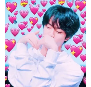 🐹 156c97bb Jin K팝, 하트, 아이돌, 감성, 사랑 telegram sticker