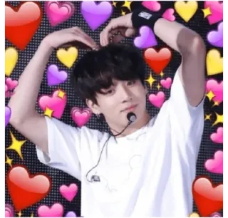 🐰 edec9c17 Jungkook 정국, BTS, K팝, 아이돌, 하트, 사랑, 한국, 가수 telegram sticker