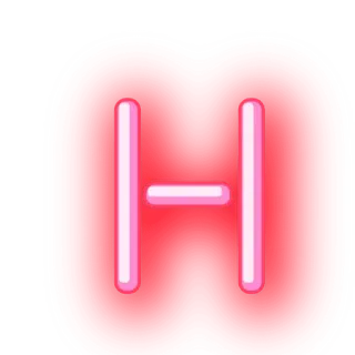 ▪ 7eb8aabe H alfabeto, letra H, inicial, vermelho telegram sticker