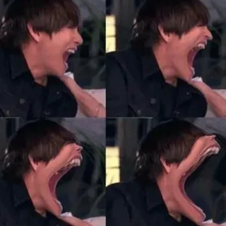 ✨ 2420d002 비명, 밈, 웃긴, 일그러진 얼굴, 충격 telegram sticker