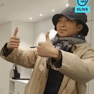 ✨ c1446312 RM RM, 김남준, BTS, K팝, 엄지 척, 음악가, 아티스트 telegram sticker