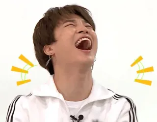 😂 7cb78bba Jimin kpop, jimin, śmiejący się, radosny, osoba, piosenkarz, artysta estradowy whatsapp sticker