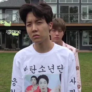 🦚 50485d29 그게 뭔데요? kpop, bts, coreano, música, j-hope, bangtan sonyeon, bangtan boys whatsapp sticker